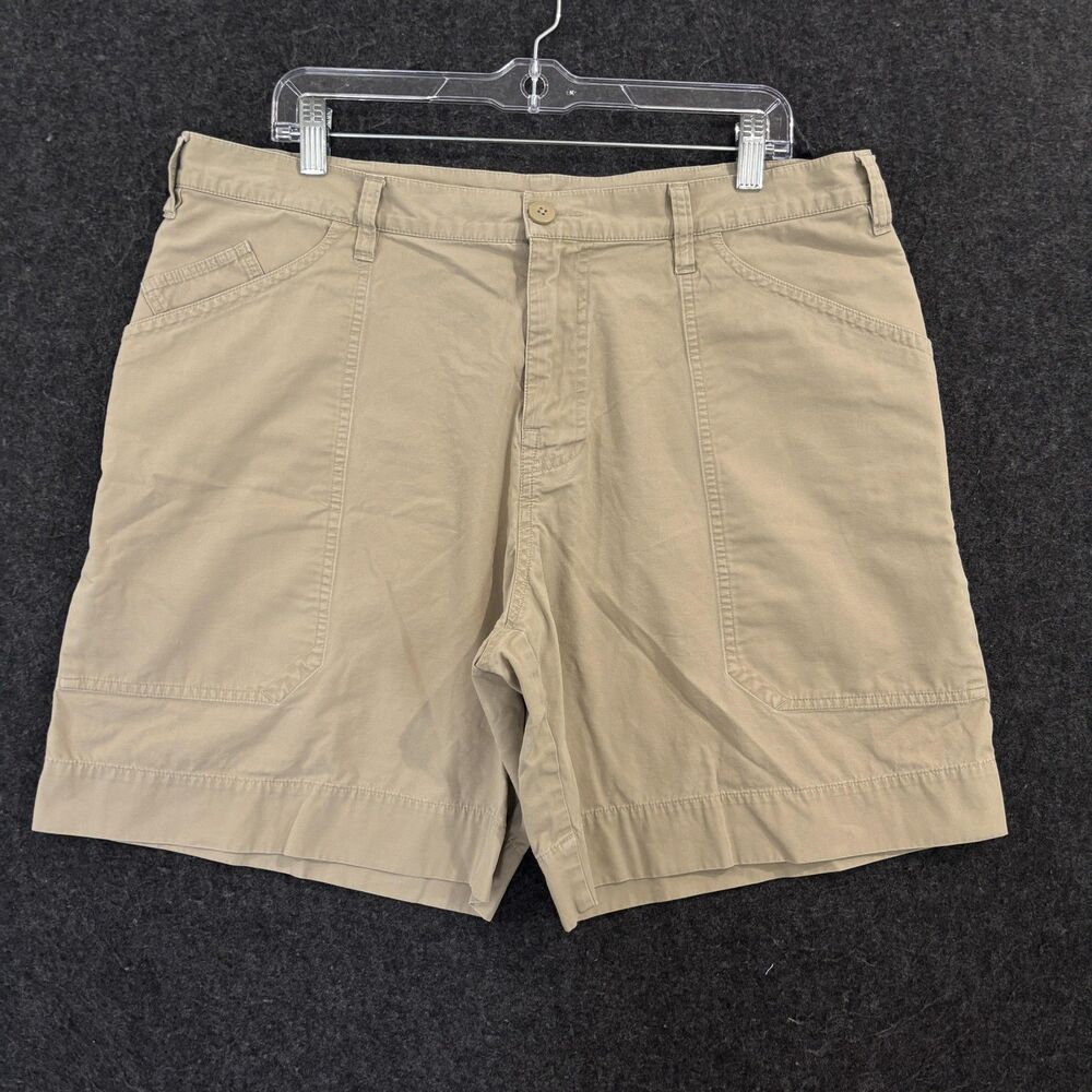 Vintage Patagonia Shorts Men's 36 Khaki Canvas Chino 8" Outdoor Hiking Casual